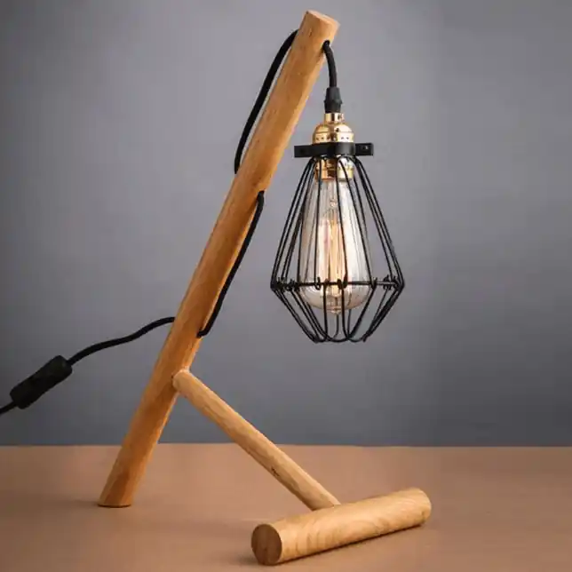 Newest Design Wood Table lamps Desk light Living Room Bedroom Decor 110-240V solid wood table lighting