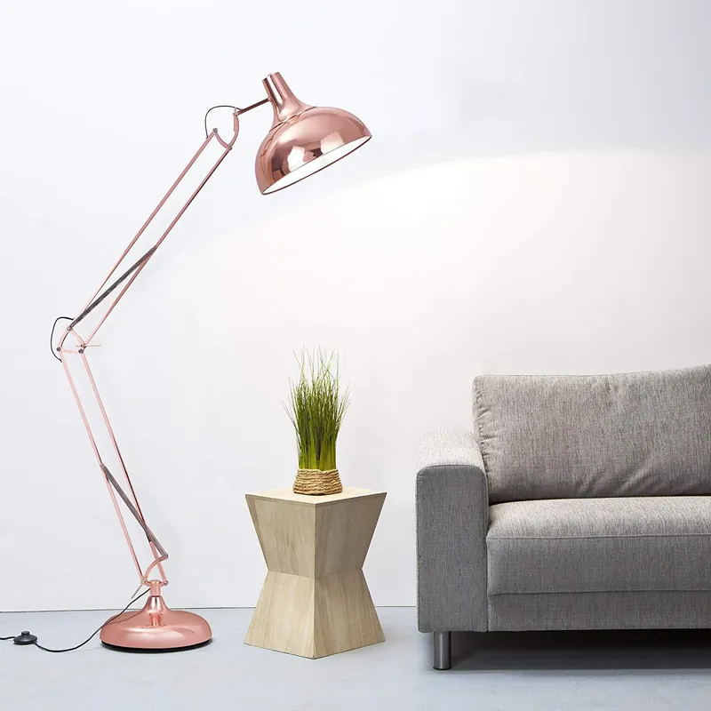 Lampadaire Rétro Industriel Rose Gold