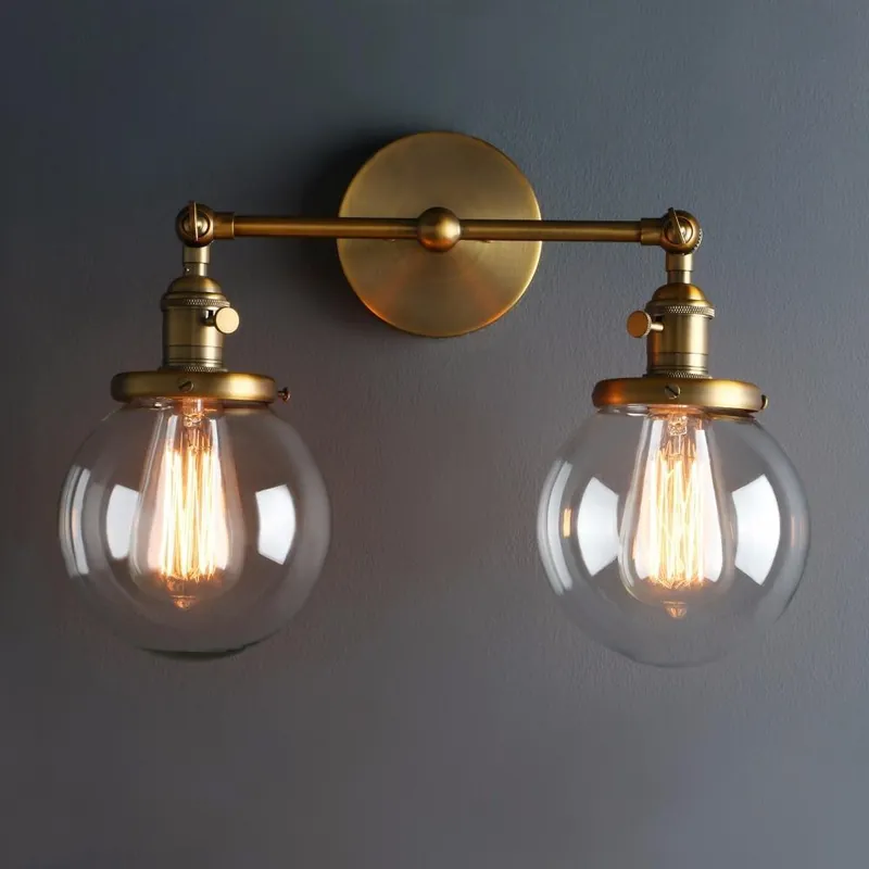 Applique Murale Industrielle Double Bronze