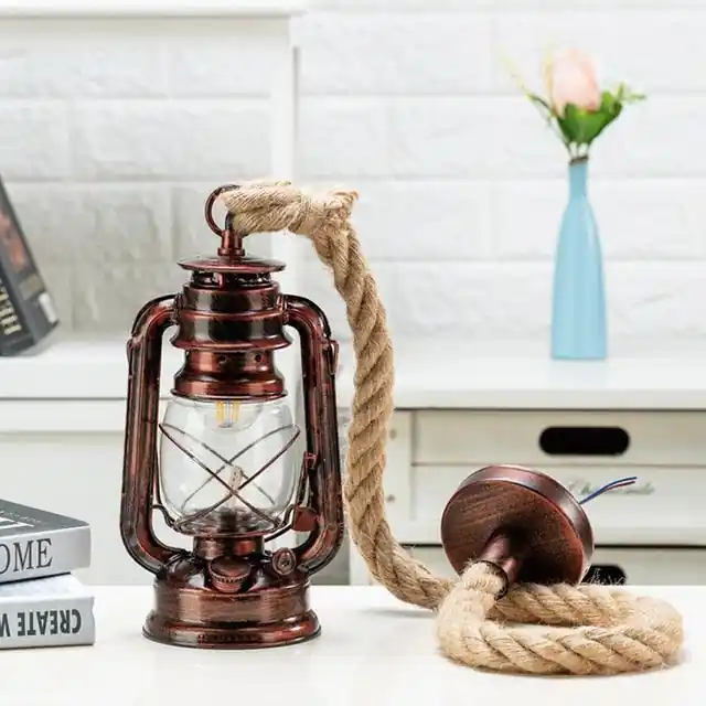 Suspension Lanterne Industrielle Bronze