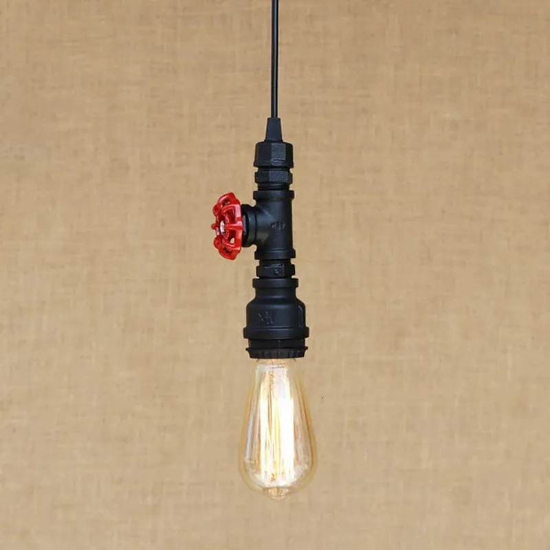 Suspension Industrielle Robinet Noire