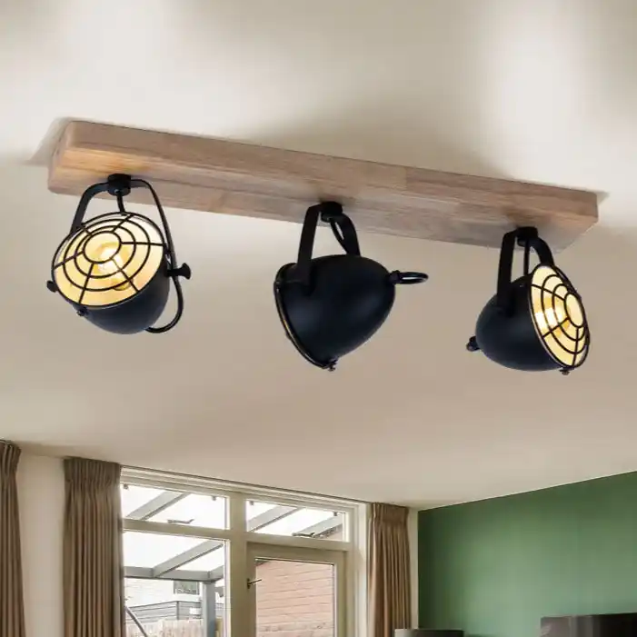 Plafonnier 3 Lampes Industriel