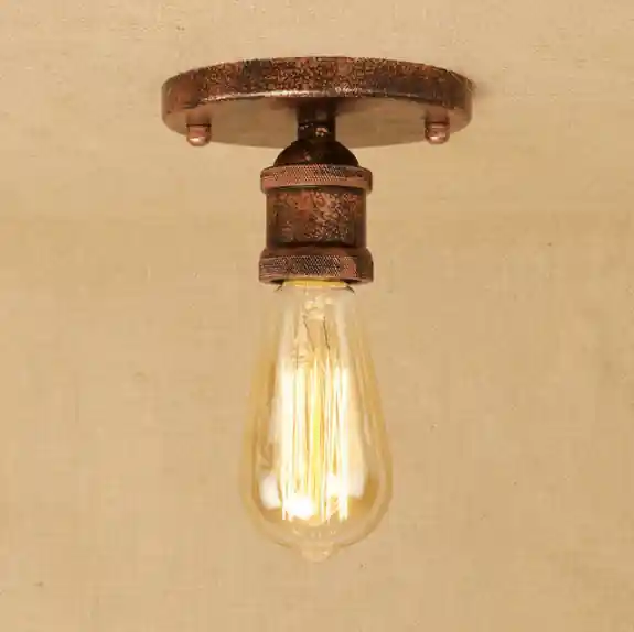 Petit Plafonnier Industriel Bronze