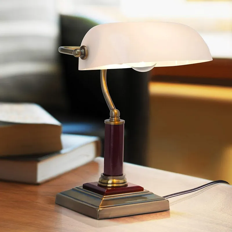 Lampe de Banquier Ancienne