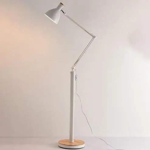Lampadaire Industriel de Salon Blanc