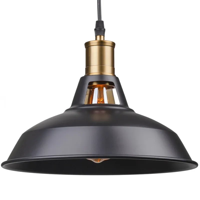 Suspension Industrielle Chic Noire