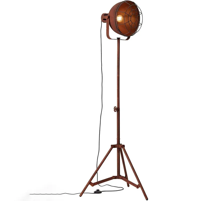 Lampadaire Cinema Industriel Aspect Rouille