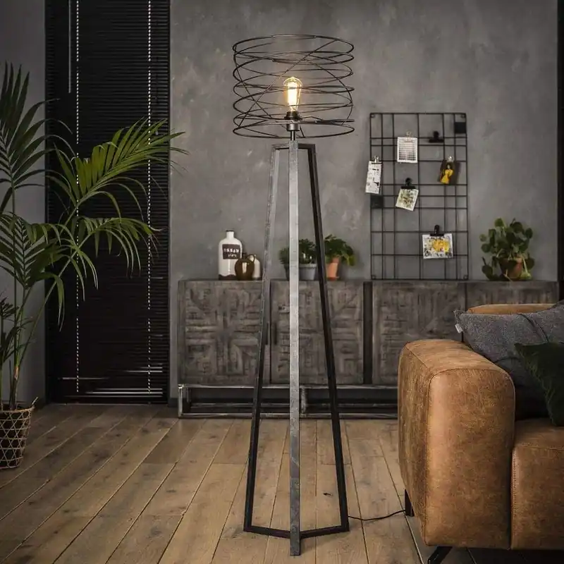 Lampadaire Salon Industriel Anthracite