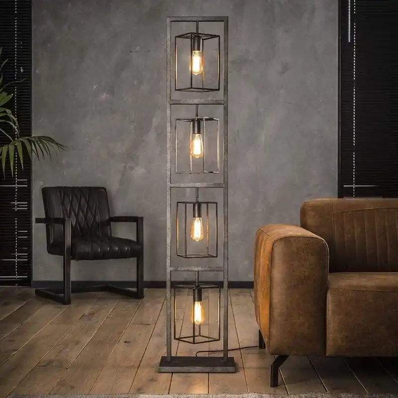 Lampadaire Salon Industriel Metal Brut