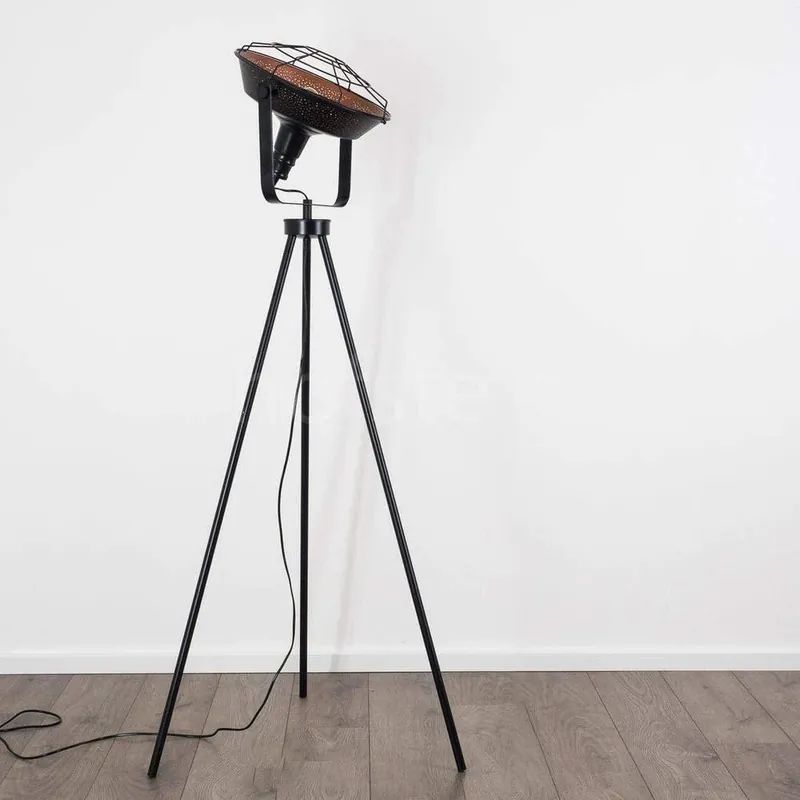 Lampadaire Cinema Industriel Grillagé Loft
