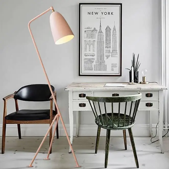 Lampadaire Salon Industriel Loft Rose