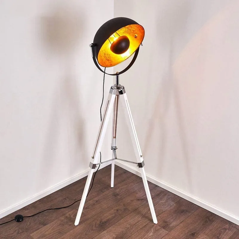 Lampadaire Cinema Industriel Moon - Pied Blanc
