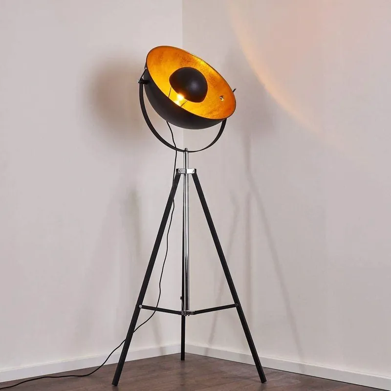 Lampadaire Industriel Noir Moon L