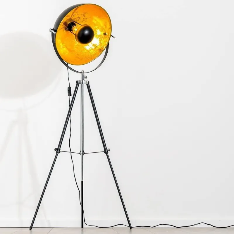 Lampadaire Industriel Noir Moon XL