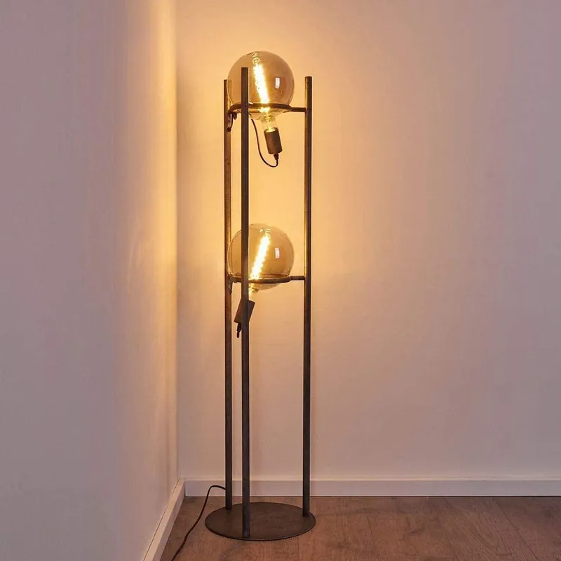 Lampadaire Salon Industriel Ampoules XL