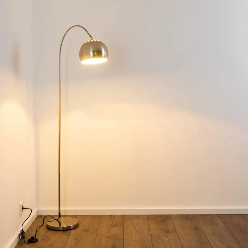 Lampadaire Salon Industriel Sofa - Acier Brossé