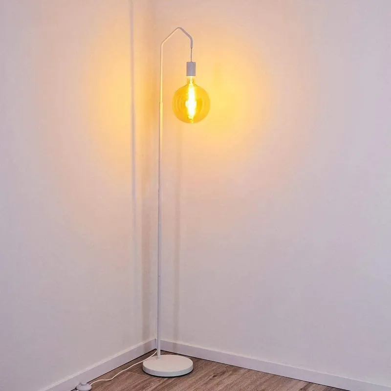 Lampe de Salon sur Pied Industrielle - Design Blanche