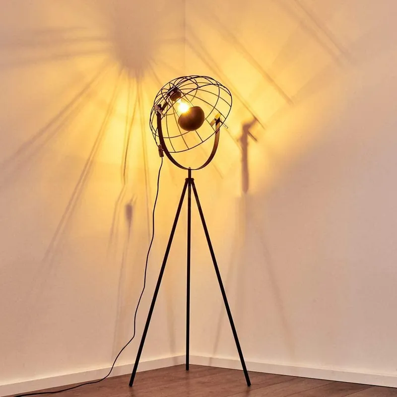 Lampadaire Industriel Noir Moon Brut XL - V2