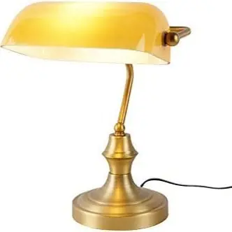 Lampe de Banquier Jaune