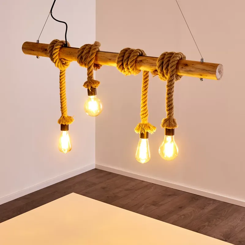 Lustre Bois Flotté Corde