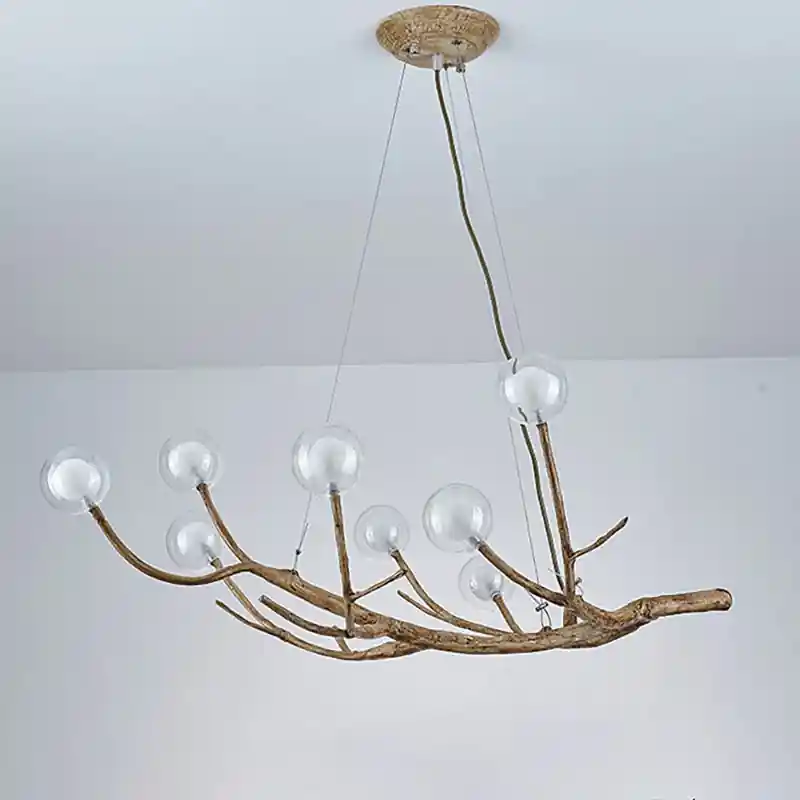 Lustre Branche Bois
