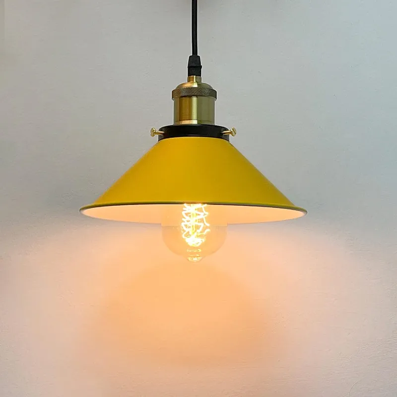 Suspension Industrielle Jaune