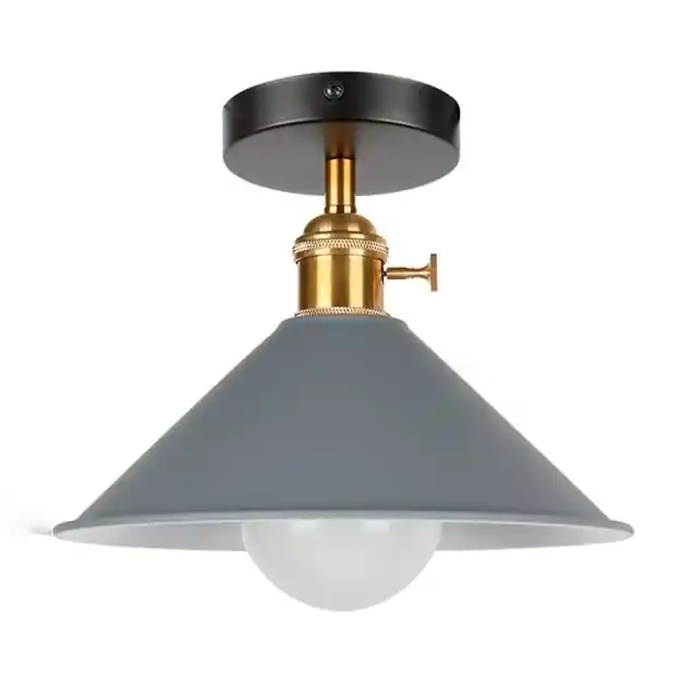 Plafonnier Industriel Gris