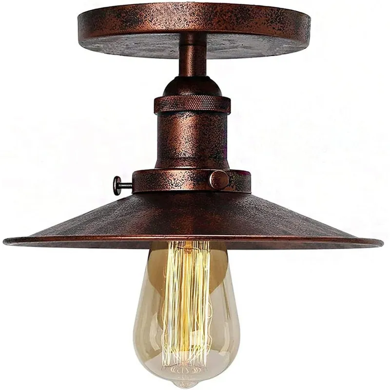 Plafonnier Metal Rouille