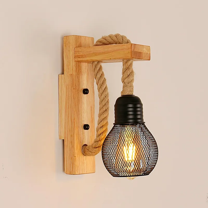 Applique Murale Corde et Bois