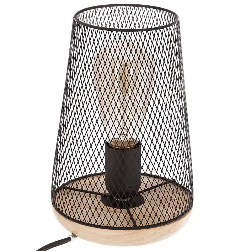 Lampe de Bureau Bois et Metal