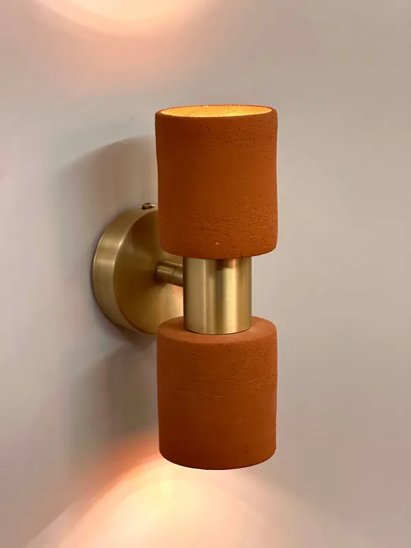 LAVAL Terracotta Ceramic Wall Sconce