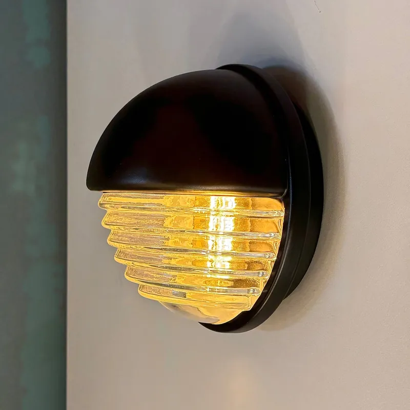 LUTSK Nautical Glass Outdoor Wall Light