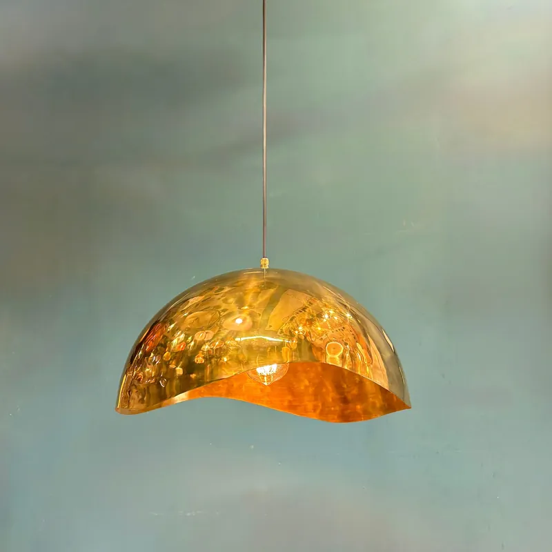 GERA Hammered Brass Pendant Light