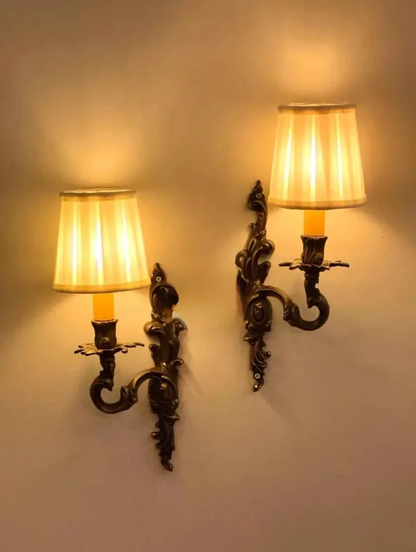 CHATELLE LINKS und RECHTS Messing Traditionelle Wandleuchte - Lichtquelle, Wandbeleuchtung, Klassisches Licht, Viktorianische Beleuchtung