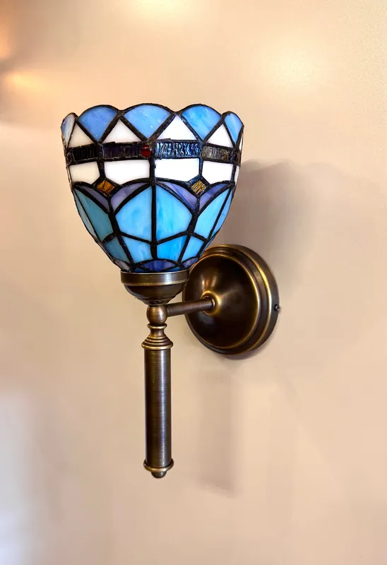 Aplique de Pared Tradicional de Latón CORUCHE - Fijación de Luz, Iluminación de Pared, Luz de Pared, Luz Clásica, Iluminación Victoriana, Aplique de Cerámica