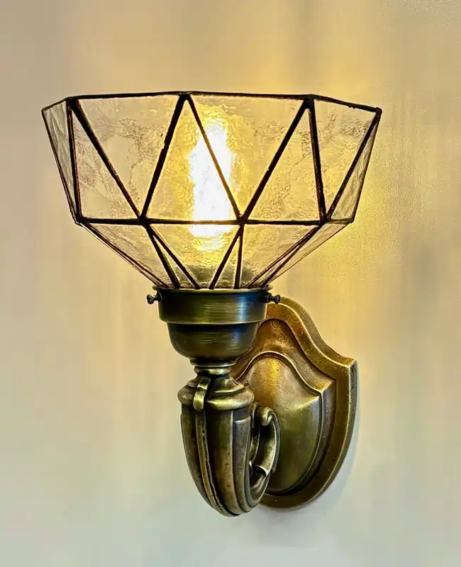 CORUCHE Messing Traditionele Wandlamp - Verlichtingsarmatuur, Wandverlichting, Wandlicht, Klassieke Verlichting, Victoriaanse Verlichting, Keramische Wandlamp