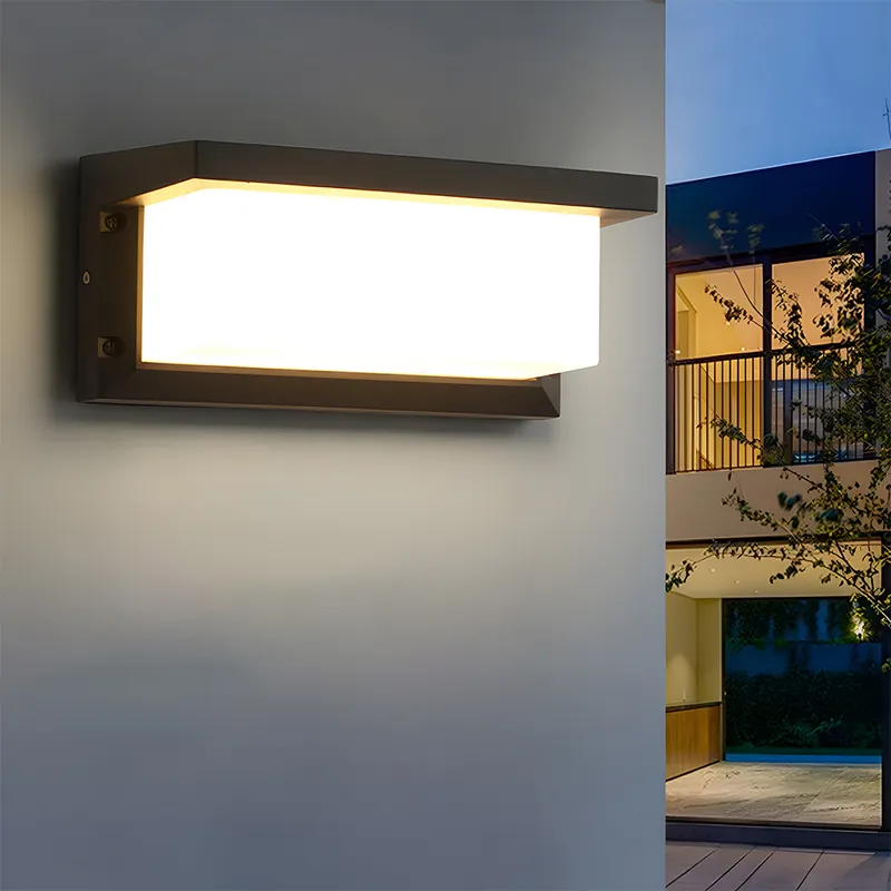 Moderne enkel vandtæt sensor LED udendørs væglampe