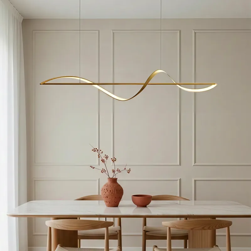 Moderne kreative italienske Simple Lines Restaurant Pendel Light