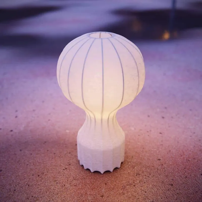 Klassisk ballon silke bordlampe
