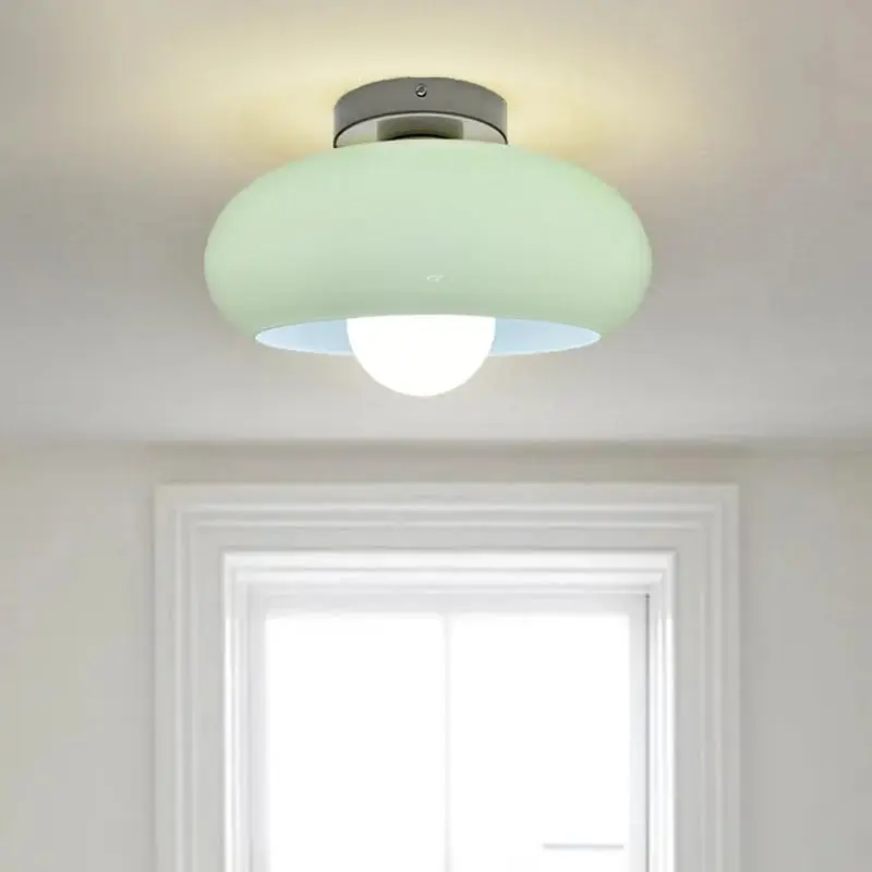 Klassisk rund glasloftslampe