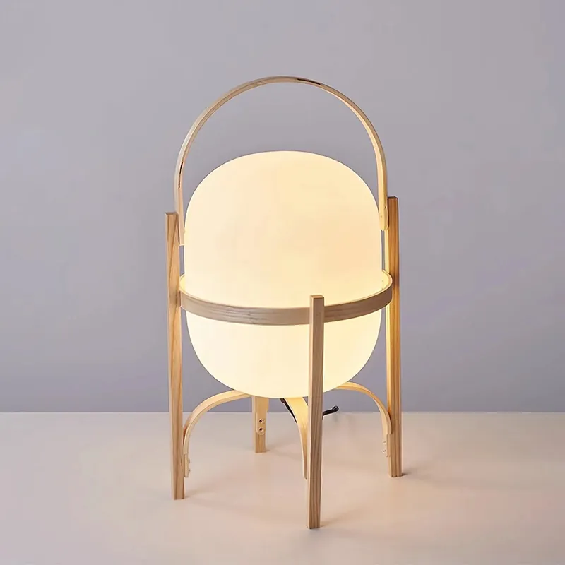 Klassisk rund glas Nomad bordlampe