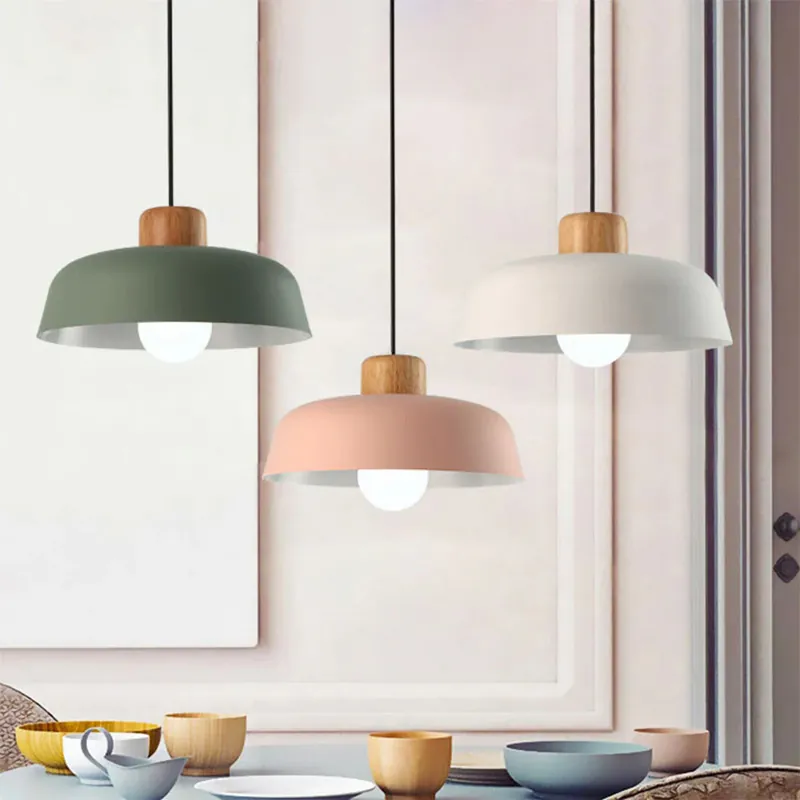 Moderne rund metal pendellampe