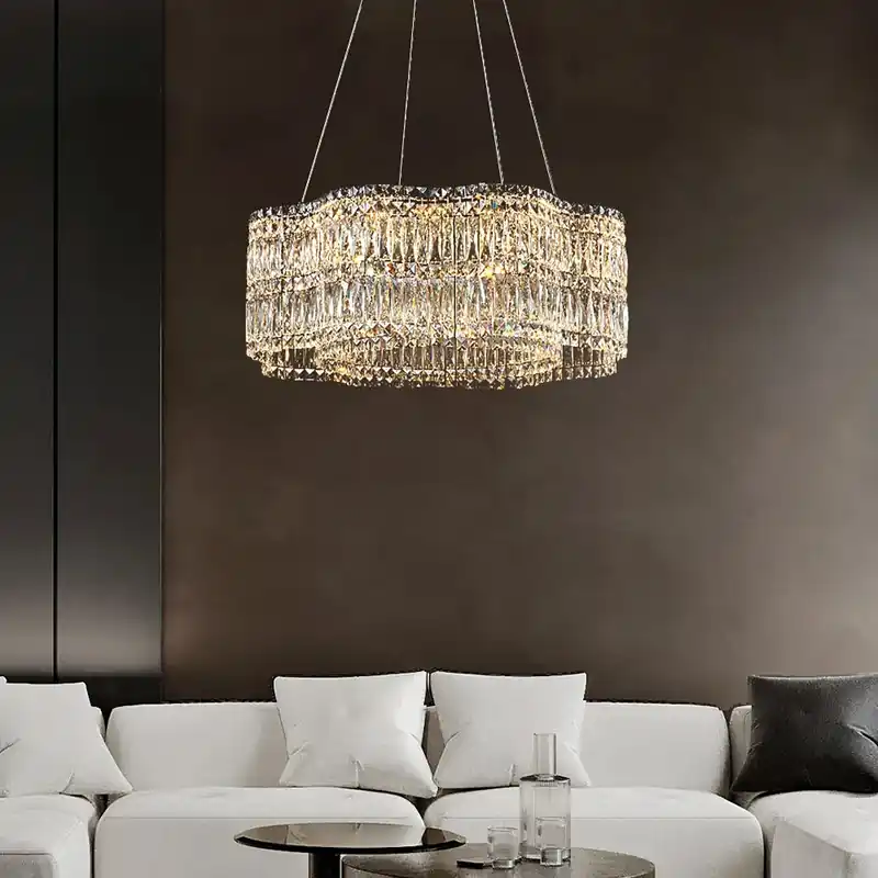 Elegant moderne blomsterkrystallysekrone