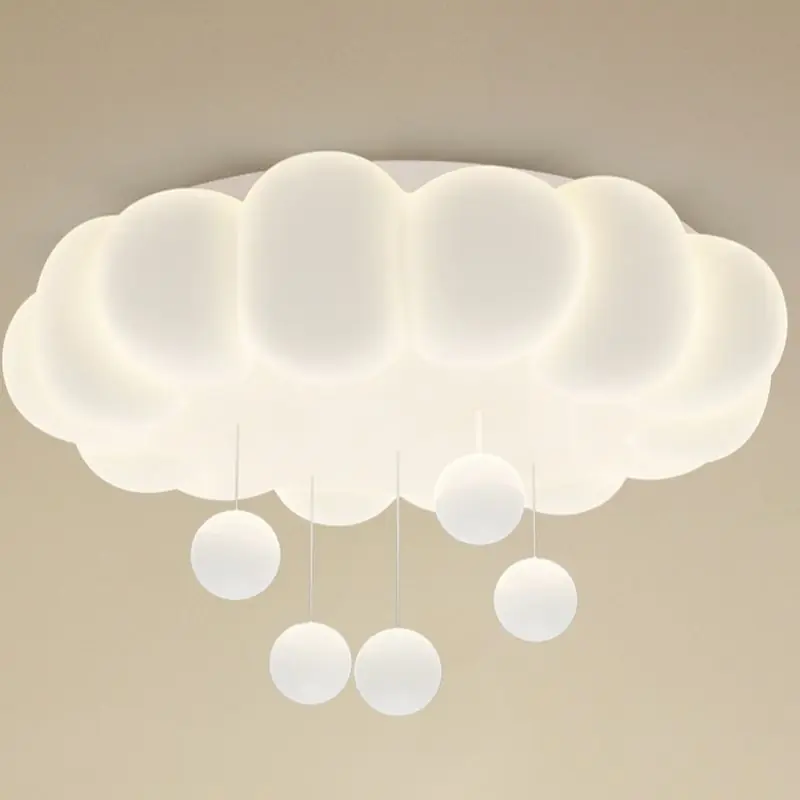 Cremet Hyggelig Bubble-Cloud Soveværelse Loftslampe