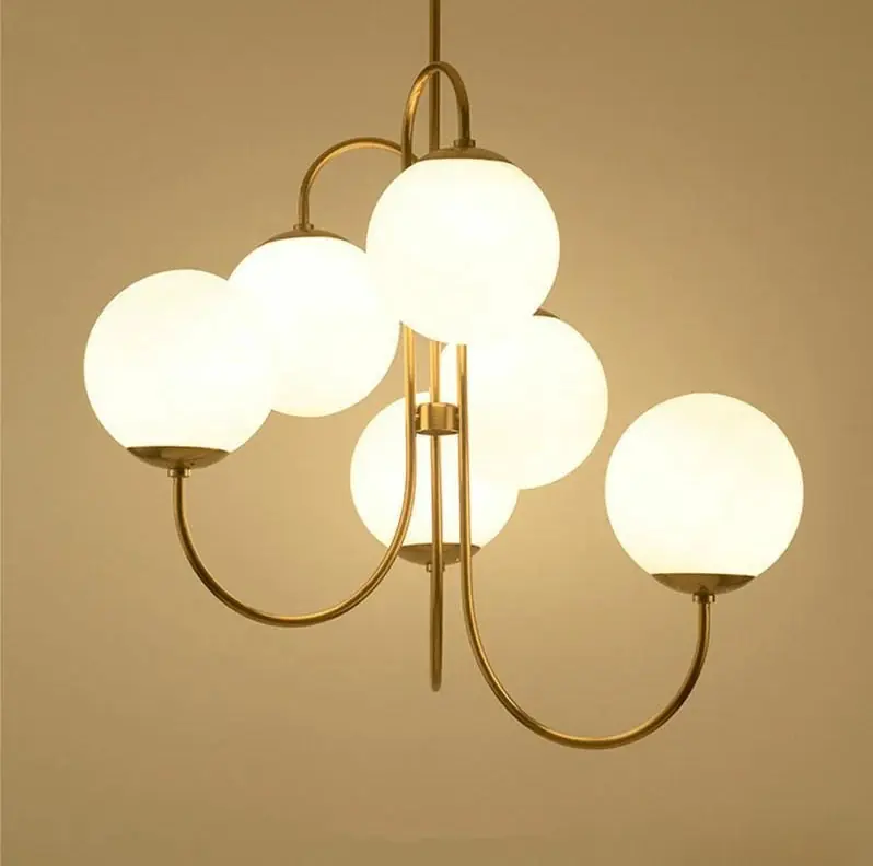 Vintage metal indrammet glas lysekrone