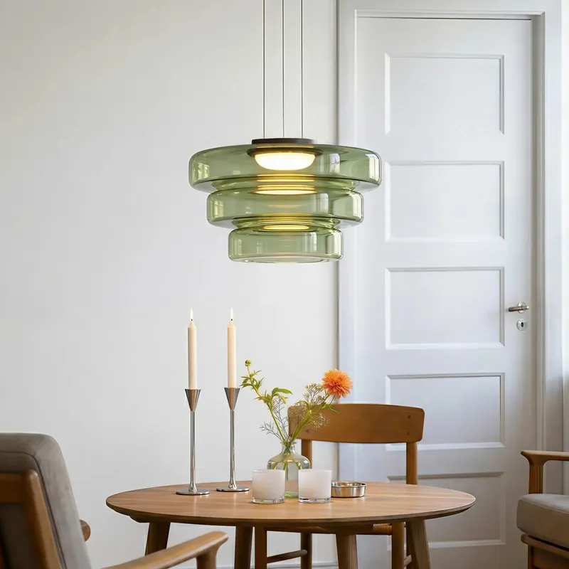 Bauhaus Style Glass Pendant Light