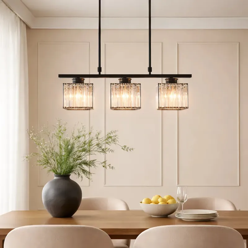 Nordic Multi-Head Glass Chandelier