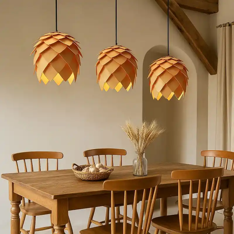 Modern Chic Wooden Pendant Lamp