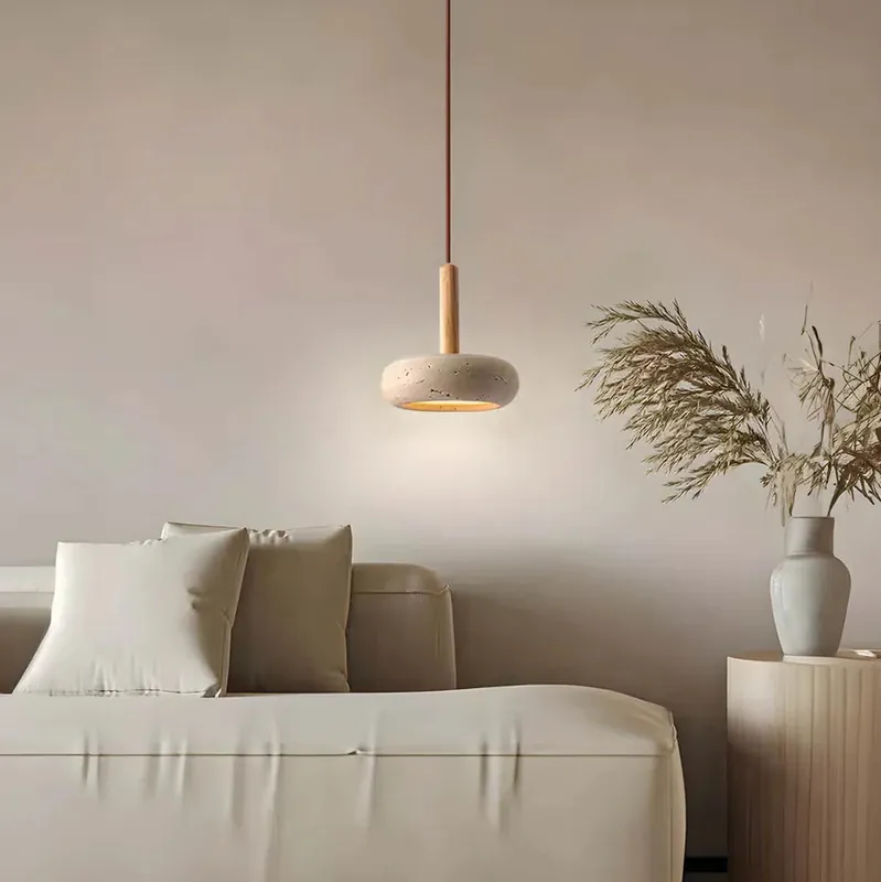 Japanese-Style Retro Cream Pendant Lamp
