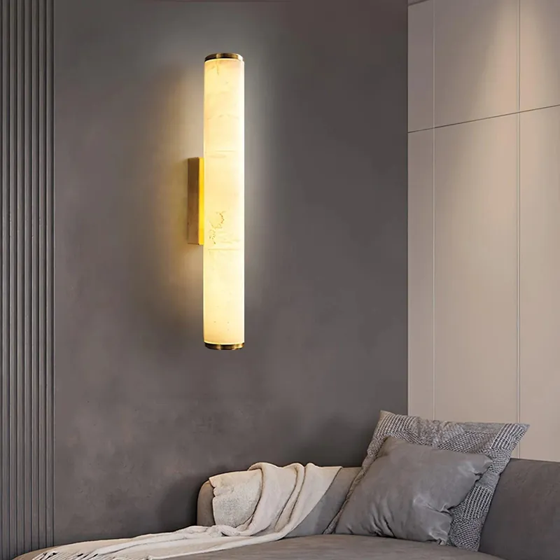 Vintage Calisto Tube Marble Wall Light